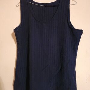 Black sleeveless top